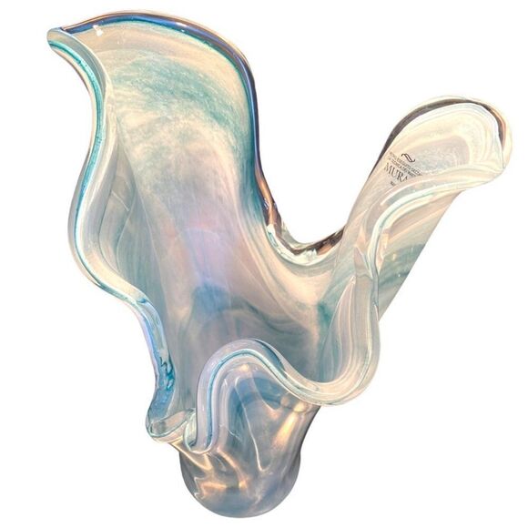 Vintage Collectible Murano Art Glass Handkerchief Vase - Picture 3 of 7